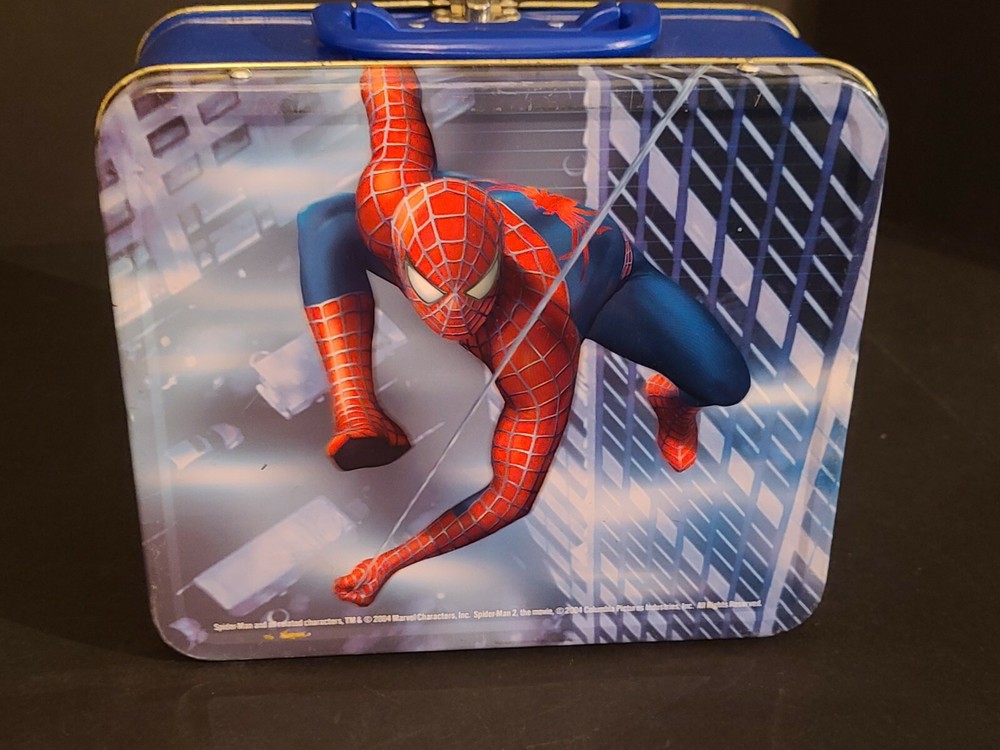 Marvel Spider-Man Metal Tin Lunch Box 2004 Kraft Singles