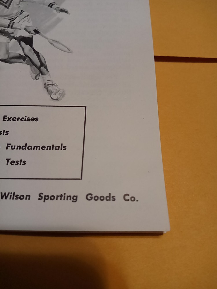 1950's A Tennis Program for Elementary & Secondary Schools Pamphlet Wilson Sport