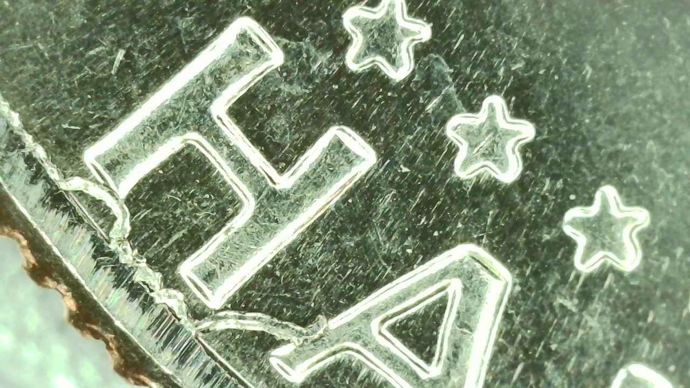 Kennedy Half Dollar Error - Pre Cud Die Crack