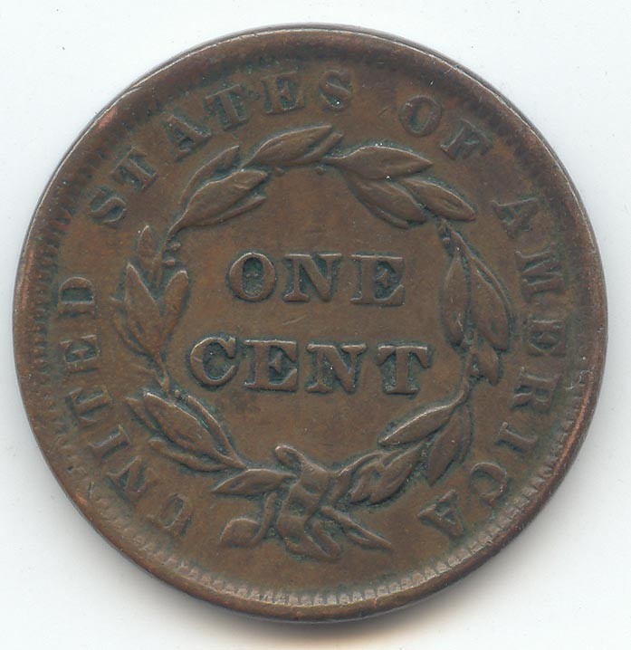 1839 Booby Head Large Cent, VF-XF