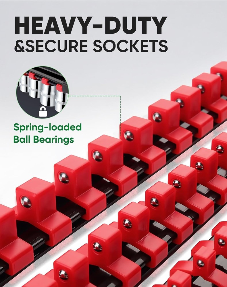 Lightweight Socket Organizer, 129 Socket Capacity