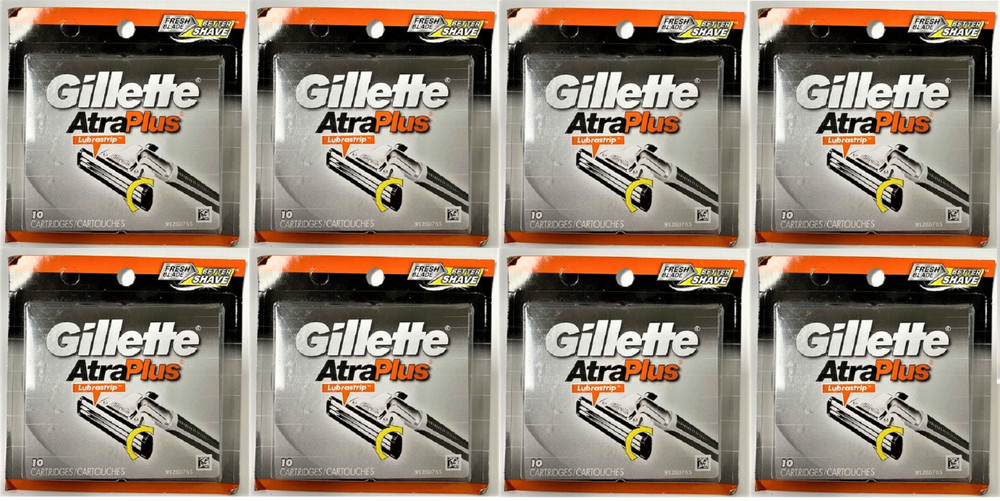 Gillette Atra Plus Refill Razor Blade Cartridges, 80 Count (Unboxed)