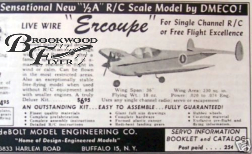 Live Wire ERCOUPE PLAN + BUILDING NOTES & Scale Article for 36" RC Model Plane