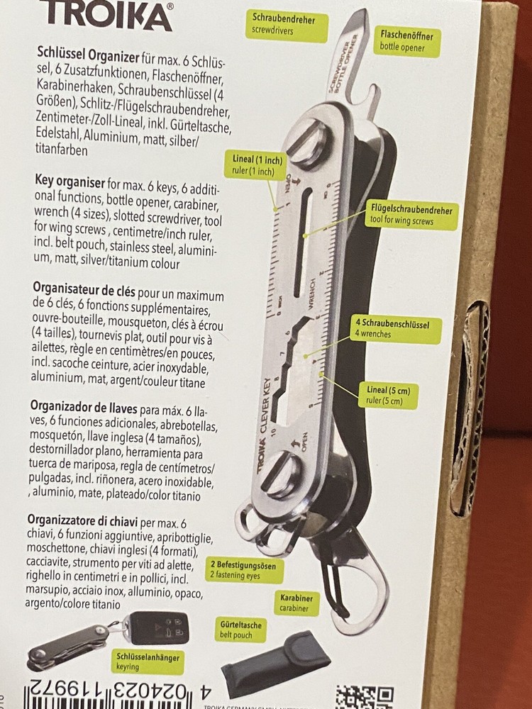 Troika - Original Construction- German Engineered High Quality- Key Organizer