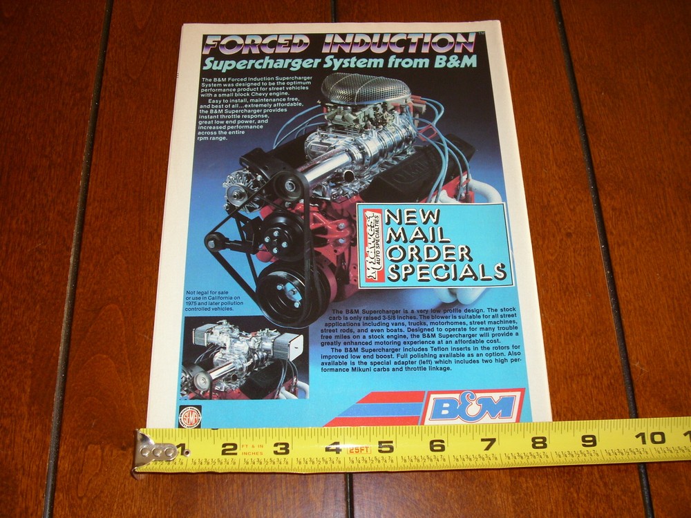 B&M SUPERCHARGER ORIGINAL 1983 AD