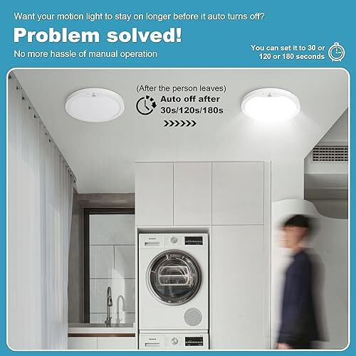 Hard-Wired Motion Sensor Ceiling Lights, 9in 20W Flush Mount Motion LED