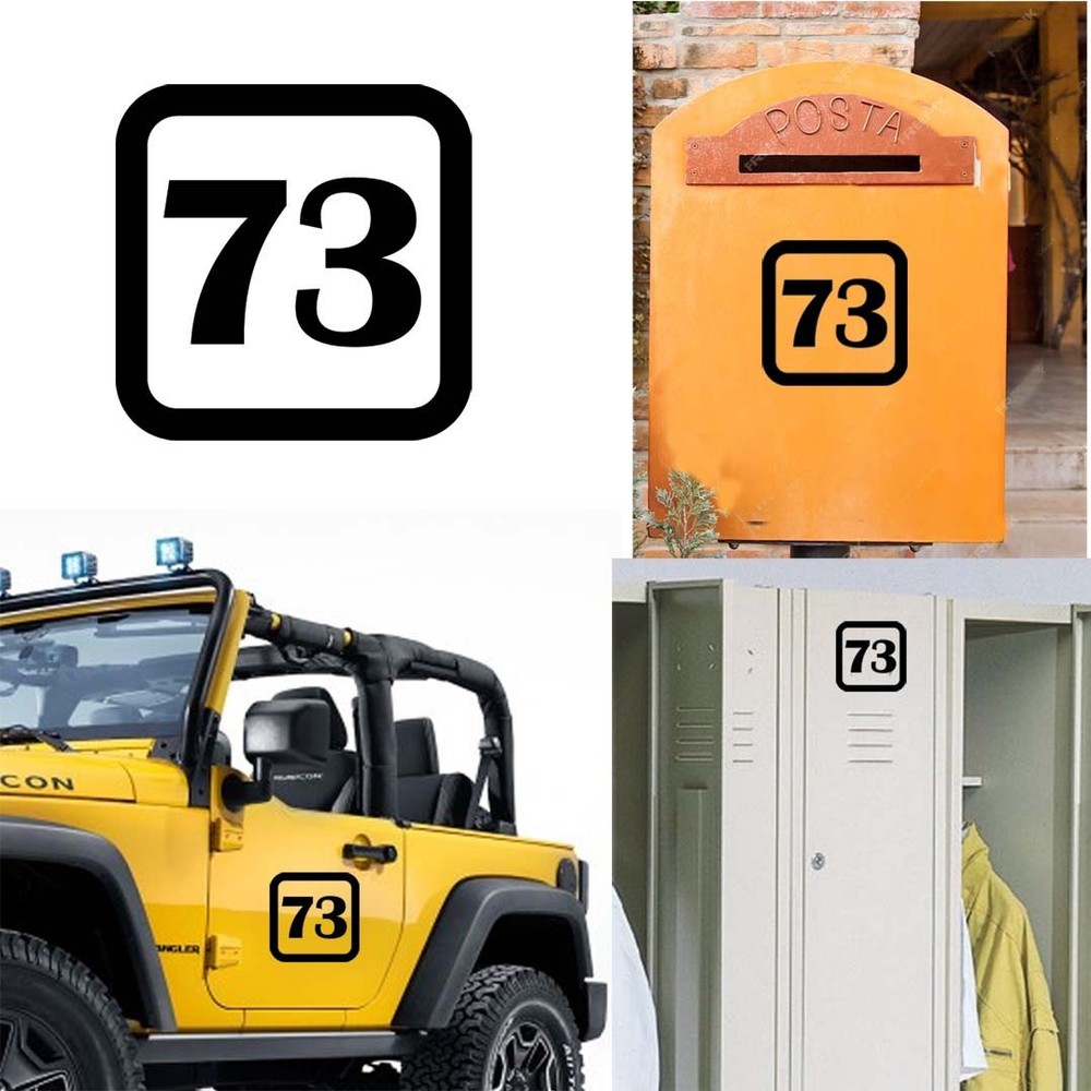 Sticker Vinyl Number 73 Version v1sq