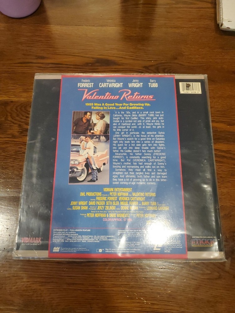 "Valentino Returns" Extended Play Laserdisc LD - Frederic Forrest