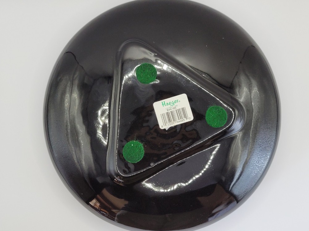 Haeger Round Black Planter Raised Triangle Base