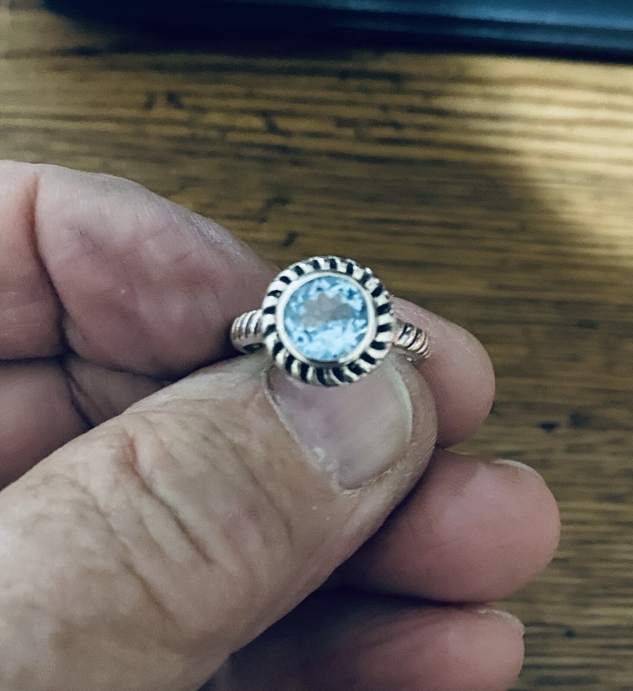 Blue Topaz Sterling Ring