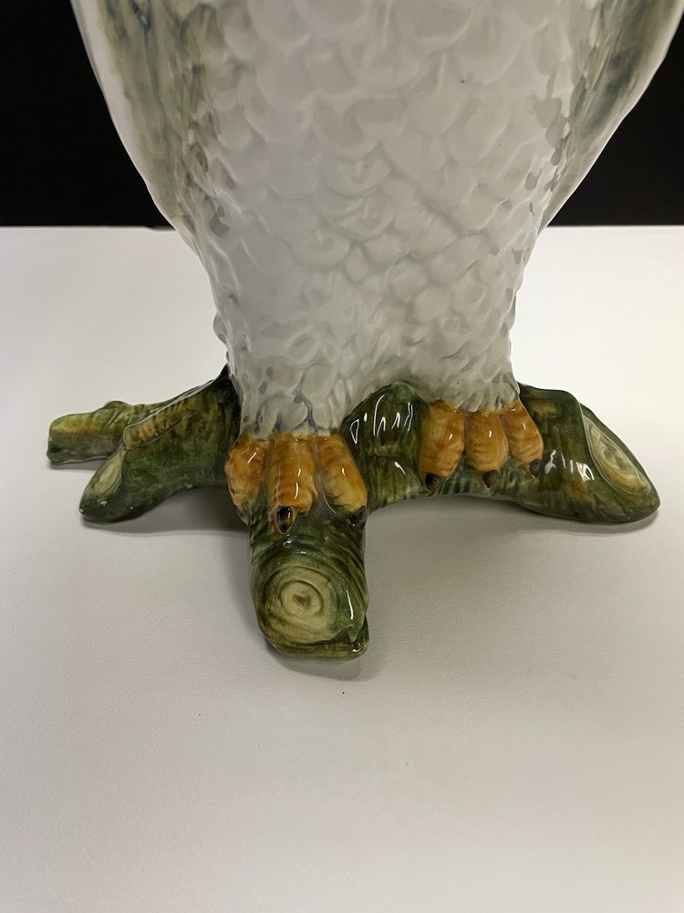 LARGE VINTAGE WHITE OWL 15” CERAMIC