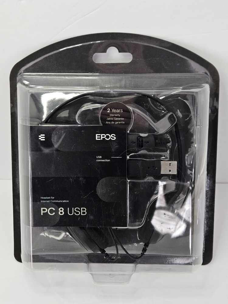 EPOS Sennheiser PC 8 USB Stereo USB Headset, In-Line Volume/Mute Control For PC