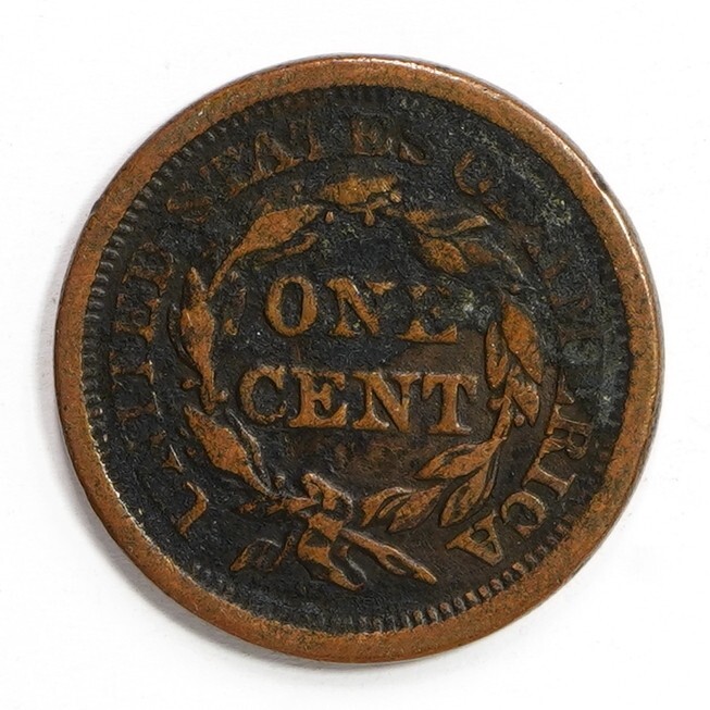 1850 Braided Hair Large Cent