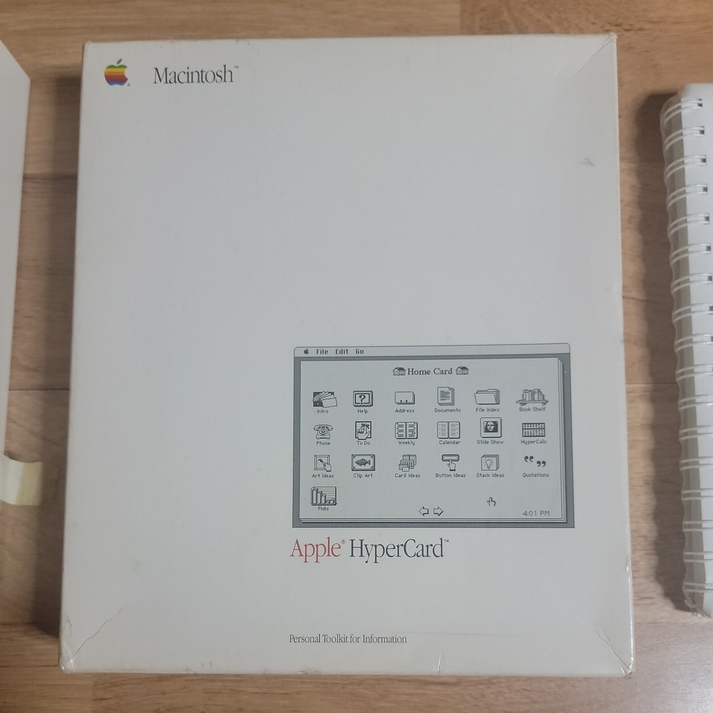 Vintage 1987 Apple Computer Macintosh HyperCard Stacks Ideas Help Floppy Disks