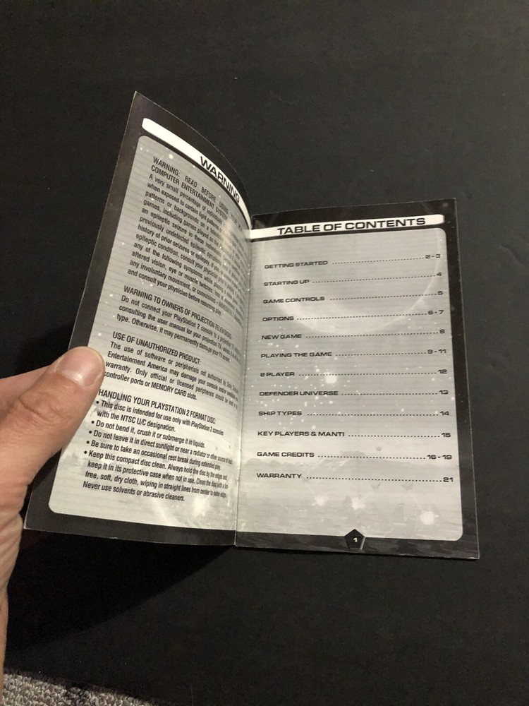 Defender ps2 manual Only