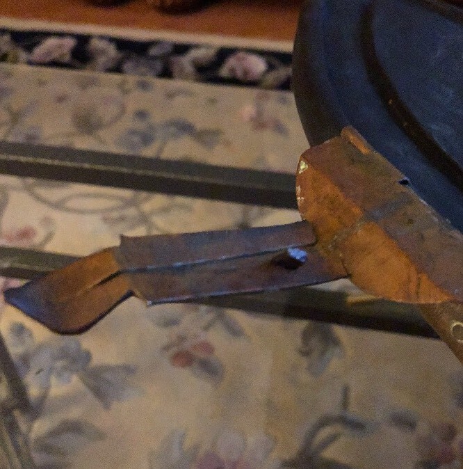 Unique Antique Wood & Brass Lock Trunk