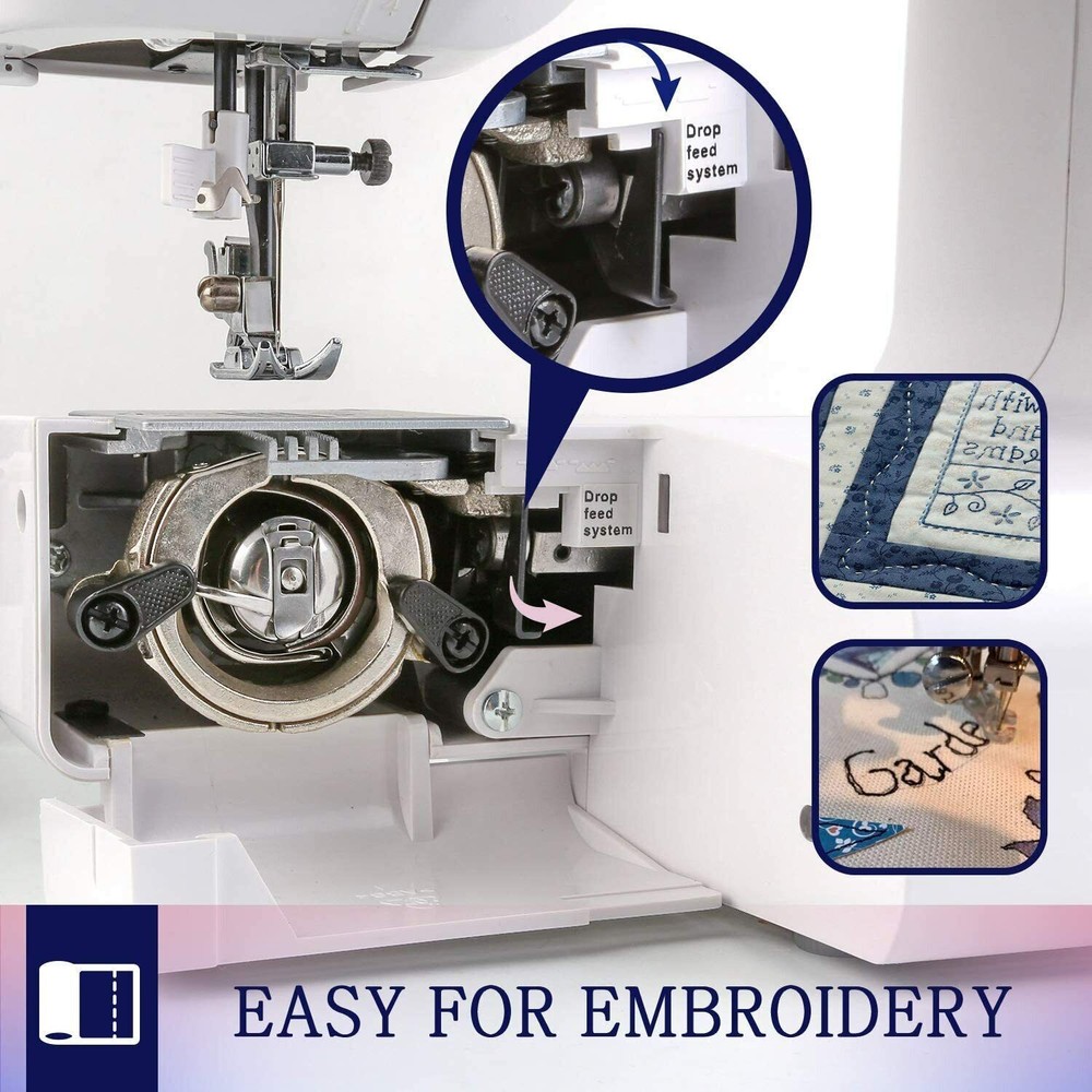 Computerized Embroidery Sewing Machine with 60 Unique Built-in Stitch