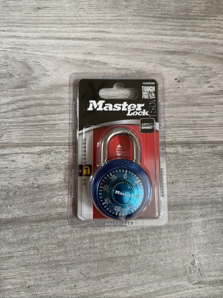 Master Lock Combination Padlock BLUE 1530DCM - Security Level 3 NEW SEALED