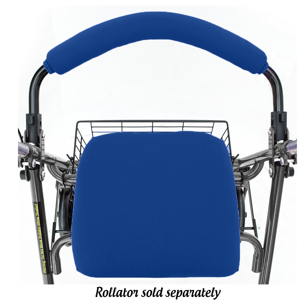 Top Glides Universal Rollator Walker Seat and Backrest Covers (Blue) Blue