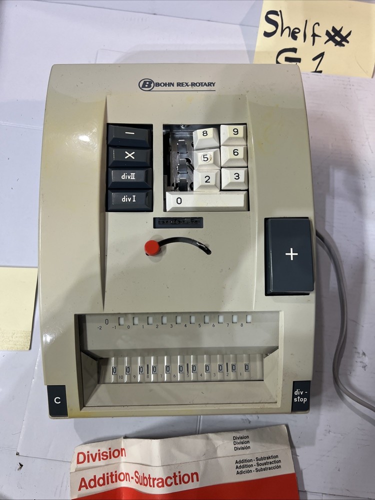 Bohn Contex Model 55 Mechanical Calculator