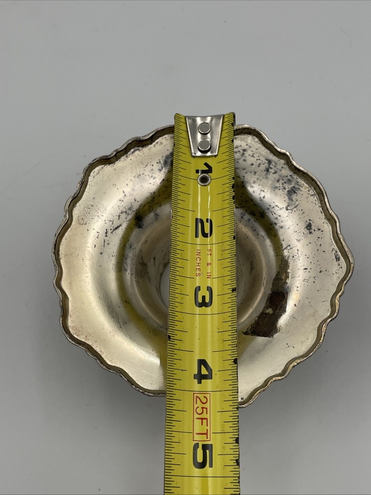 Vintage Silverplate Candelabra Insert Replacement Piece Bobeche Unique H1