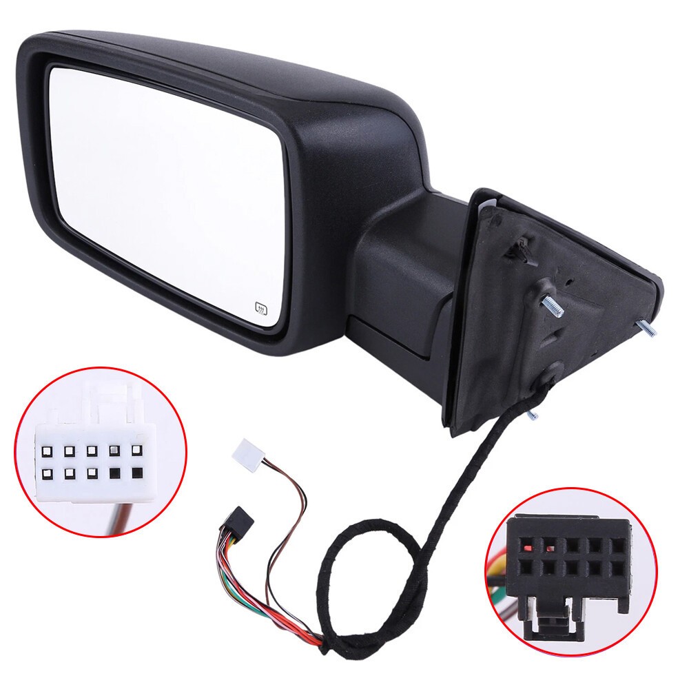 Left/Driver Manual Fold + Heated + Temp Sensor Mirror For 2013-19 Dodge Ram 1500