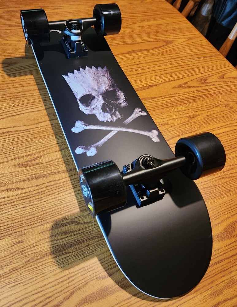 ZERO Skateboards Black Bart "BONES" Simpson 32" Double Kick,+Xtra Wheels n Grip.