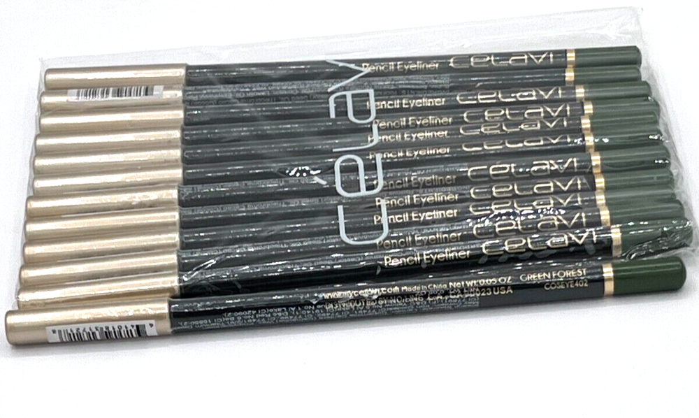 CELAVI PENCIL EYELINER GREEN FOREST 12 PACK
