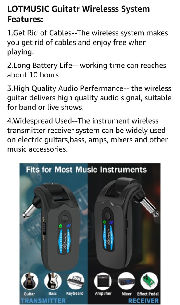 Lotmusic Wireless USB Transmitter Audio Adapter