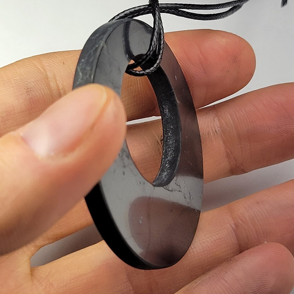Shungite World Shungite Pendant Double Circle