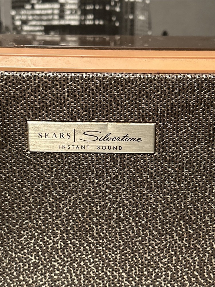 vtg 1966 sears silvertone solid state transistor radio Alarm Clock tested *Read*