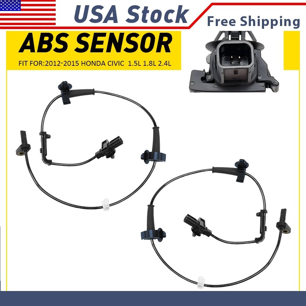 Pair ABS Wheel Speed Sensor Front & Left Right For HONDA CIVIC 2012 2013-2015