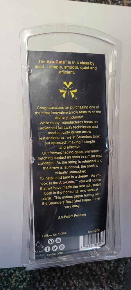 Saunders ARO-GATE full capture arrow rest