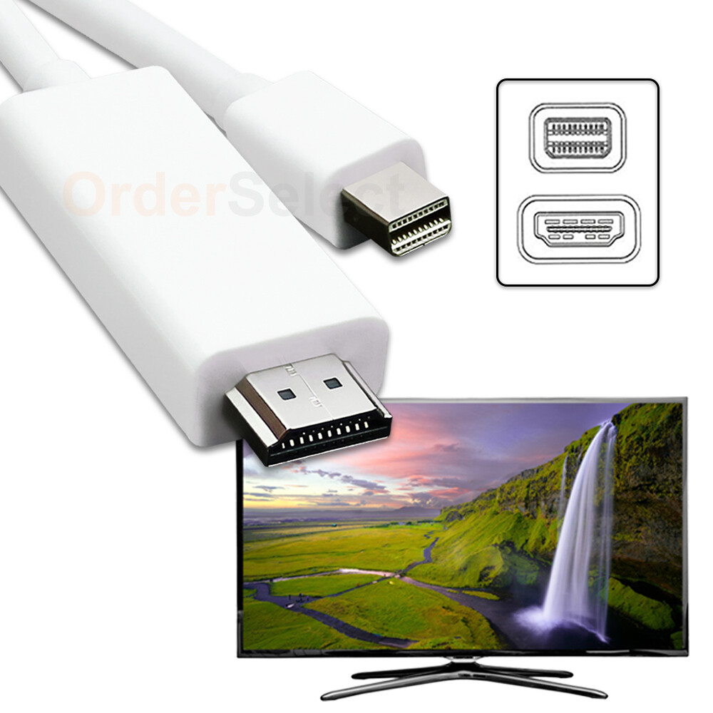 ThunderBolt Mini DisplayPort to HDMI Cable for MacBook Pro Air Surface Pro