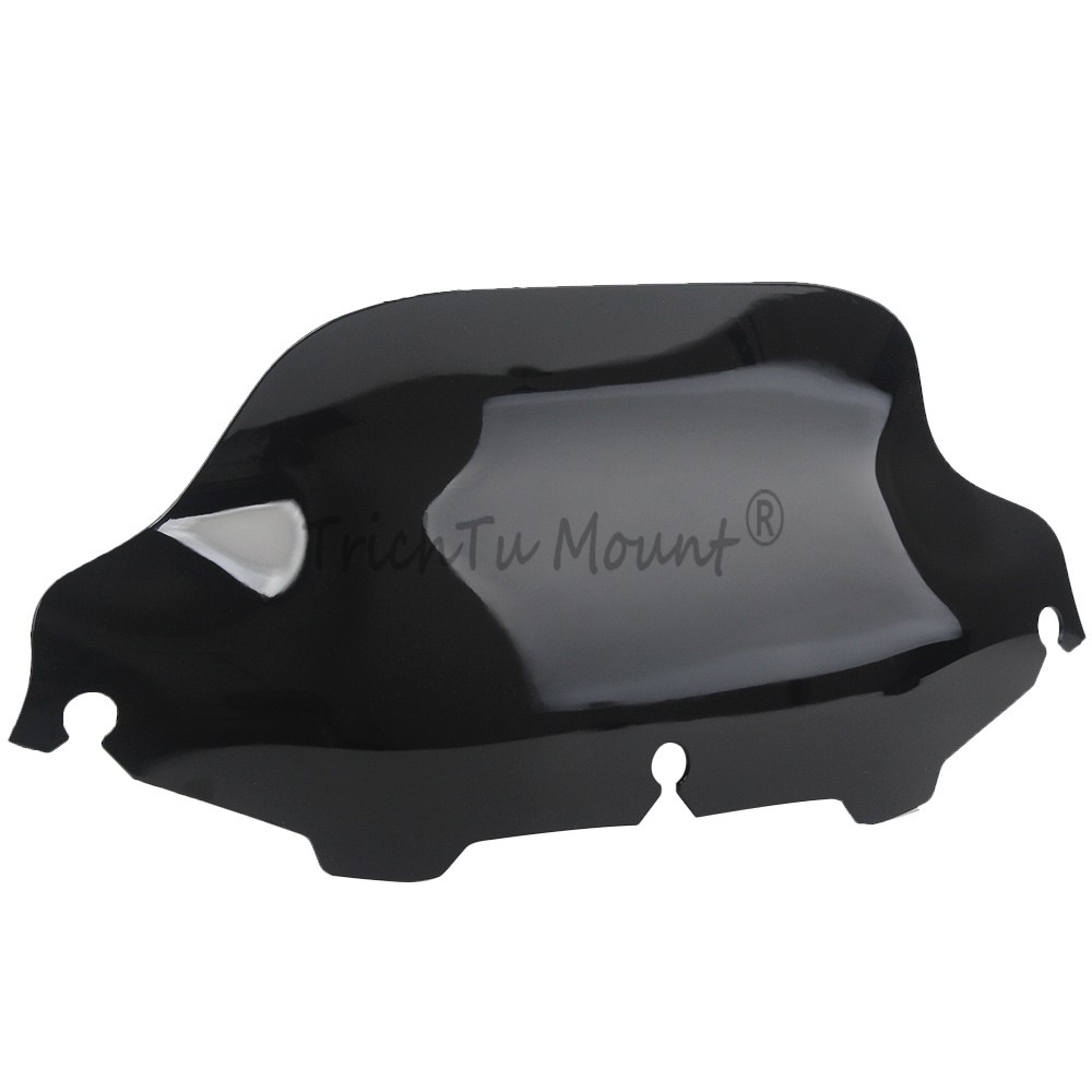 For Harley Electra Glide Classic 1996-2013 8" Wave Windshield Windscreen Black