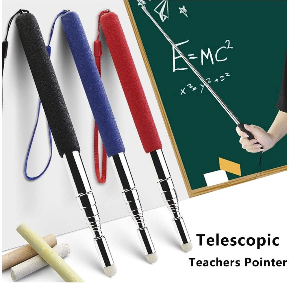 Telescopic Teacher Pointer Stick with Hand Lanyard, Teaching Pointer for Classro
