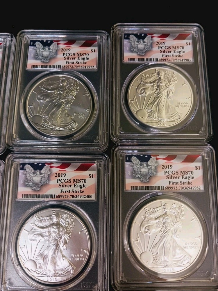 (40)2019 PCGS MS70 Silver Eagle First Strike-$190 EACH
