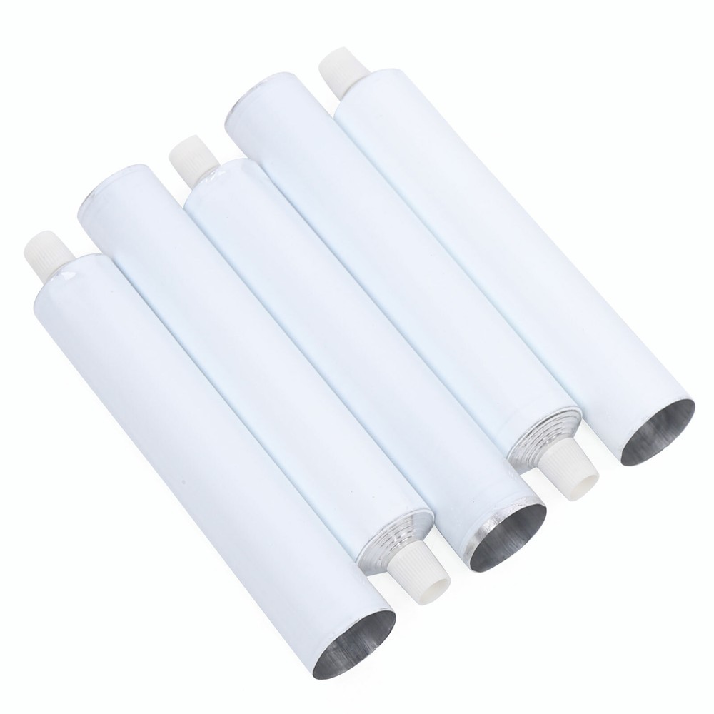 100pcs Portable 100ml Aluminum Empty Toothpaste Tubes With Needle Cap White