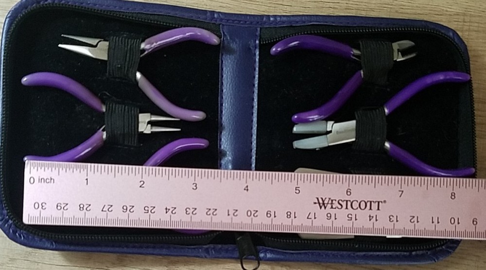 MINI JEWELRY 7 PIECE TOOL KIT SET W/CASE