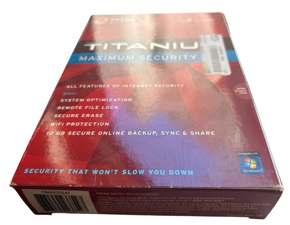 Trend Micro Titanium MAXIMUM SECURITY 3 PC License 2011