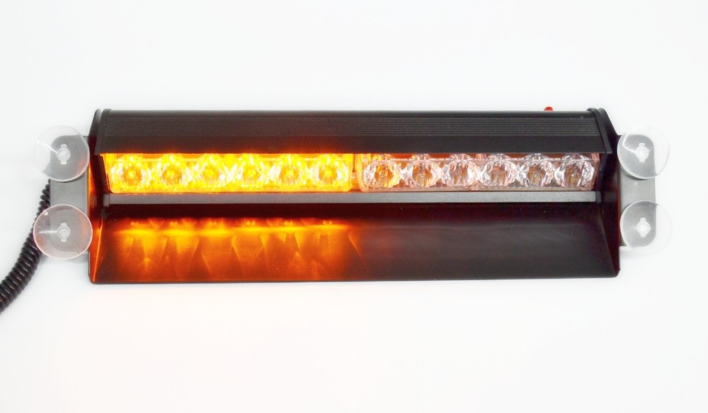 # 12V LED Interior Amber Flashing Visor Beacon Dashboard Emergency Strobe Light