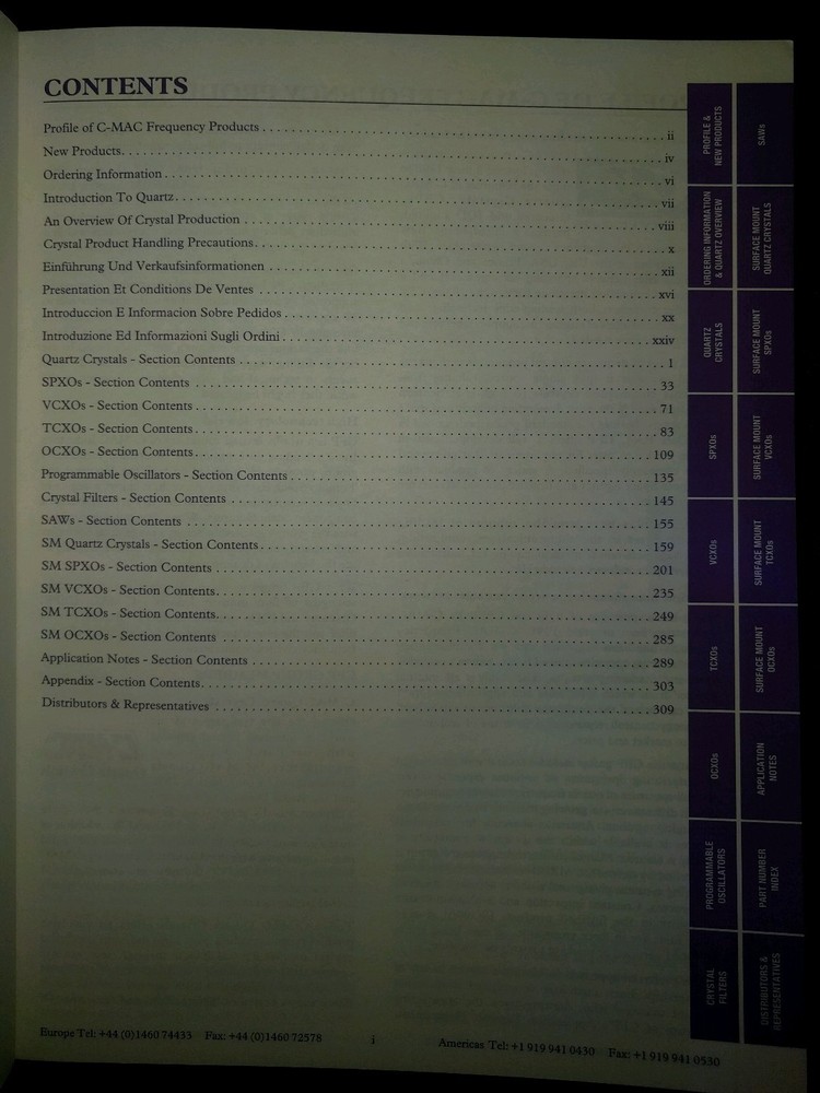 Crystal product data book 1999