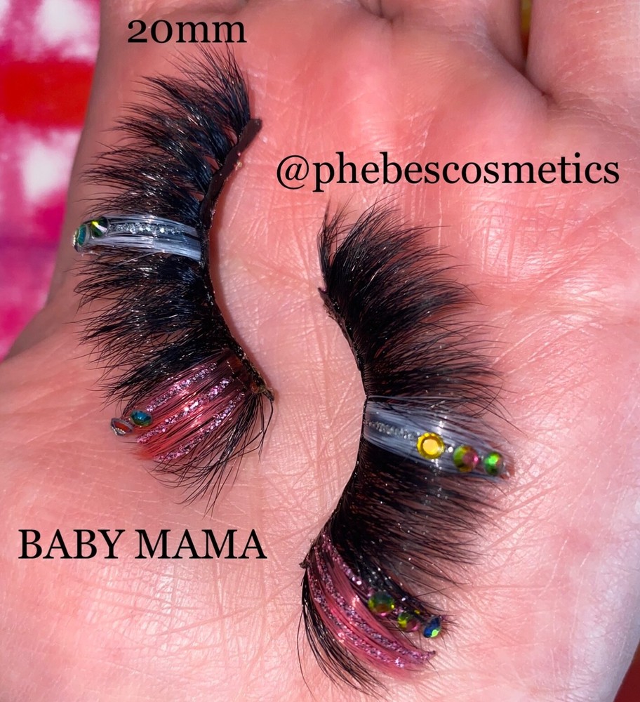 Glitter Mink Lashes, handmade 