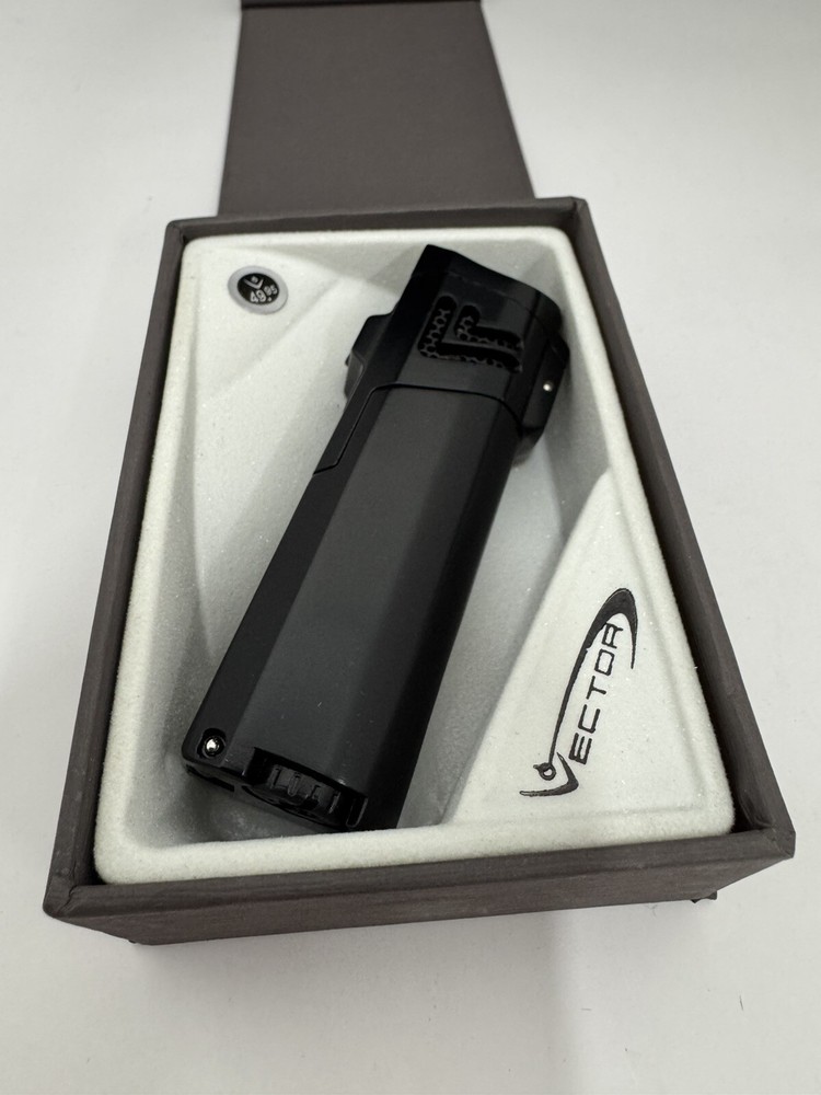 Vector Caliper - Single Large Jet Flame Torch Lighter - Black - New
