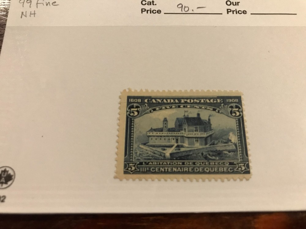 99 Fine Mint NH 5-Cent Quebec - CV $90.00 (CA0325)