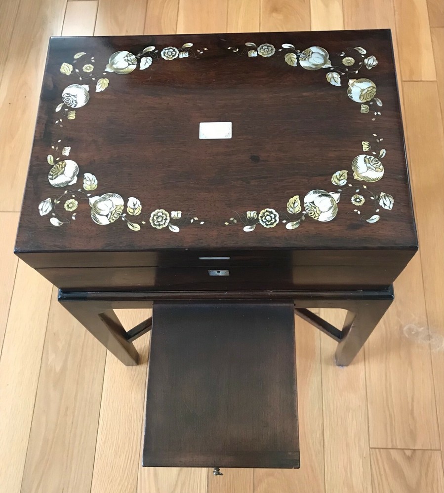 ANTIQUE VICTORIAN LAP/WRITING DESK CIRCA 1850