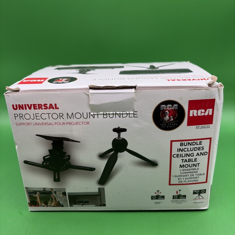 RCA Projector Mount Bundle Universal support Pour projector Ceiling Table Mount