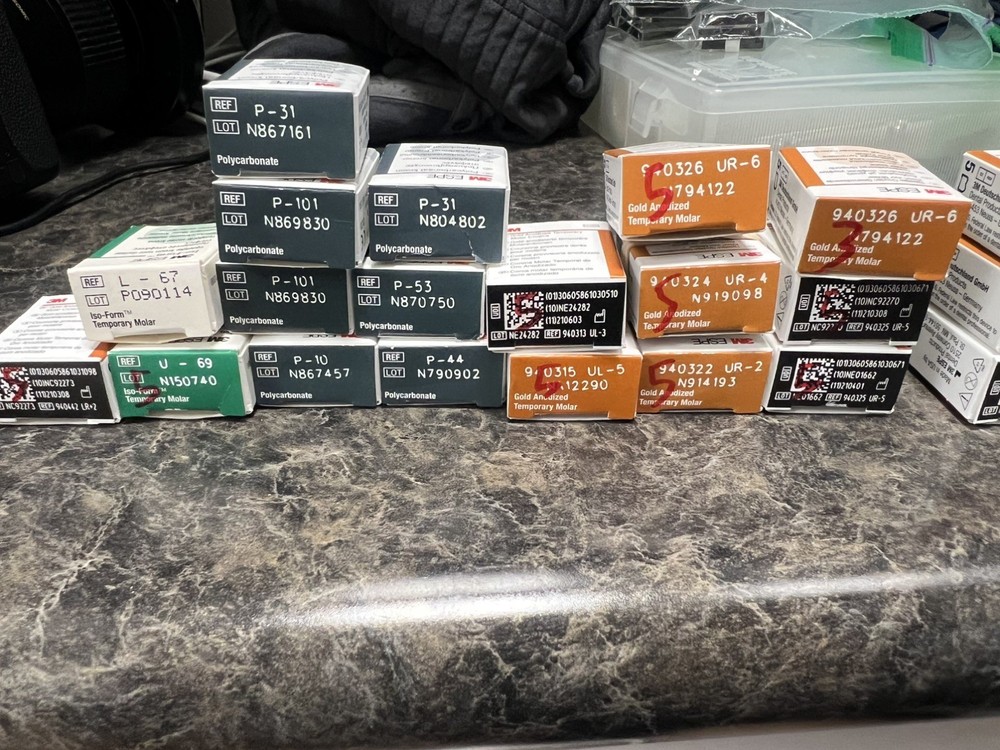 3M ESPE Gold Anodized Temporary (ASSORTED SIZES-127pieces)