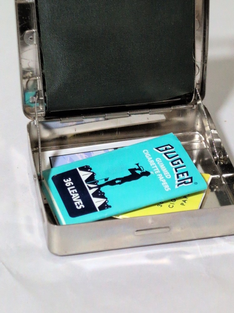Automatic Cigarette Rolling Machine, Metal Box Cigarette Case PIRATE Skull