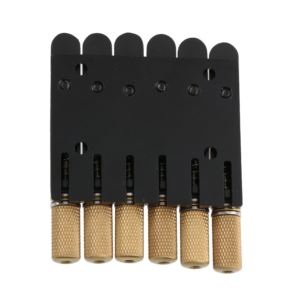 Set 6 String Headless Guitar Bridge & Brass String Lock